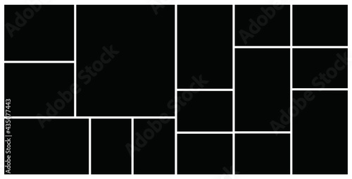 Photo frame templates collage