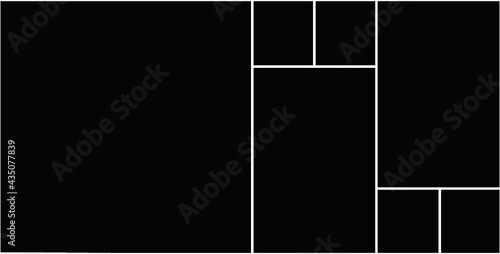 Photo frame templates collage