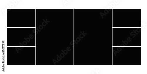 Photo frame templates collage