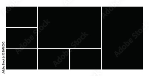 Photo frame templates collage
