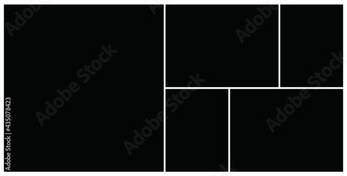 Photo frame templates collage