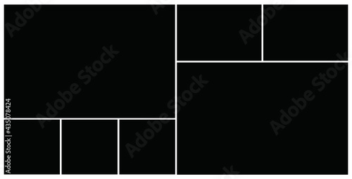Photo frame templates collage