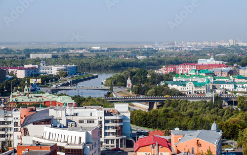 view of the central streets of the city of Omsk