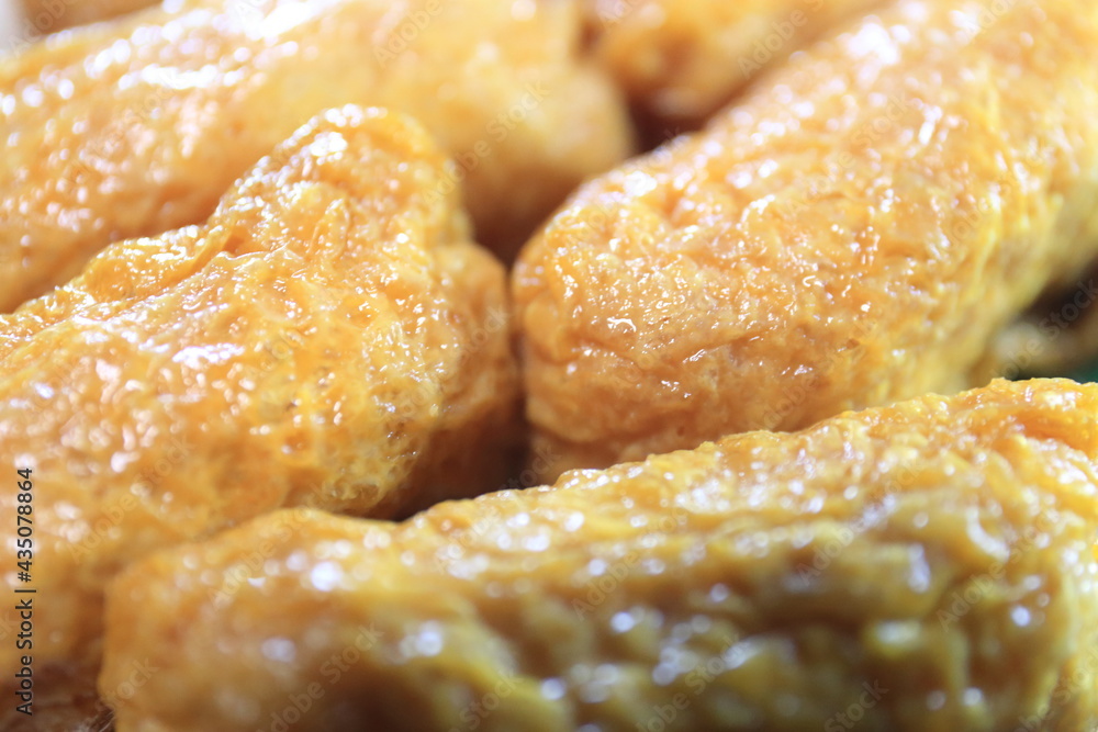 Photograph of Japanese food Inari sushi Photograph of Japanese food Inari sushi