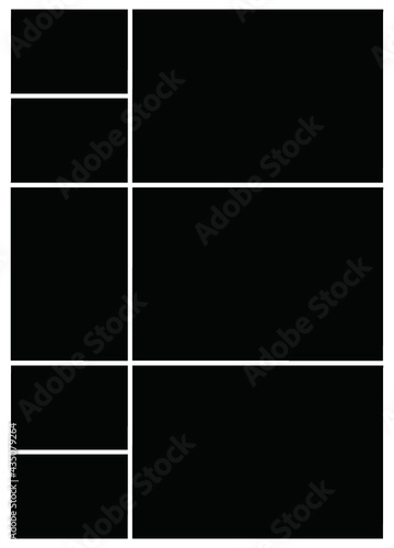 Photo frame templates collage