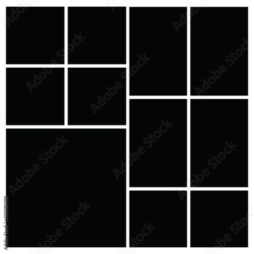 Photo frame templates collage