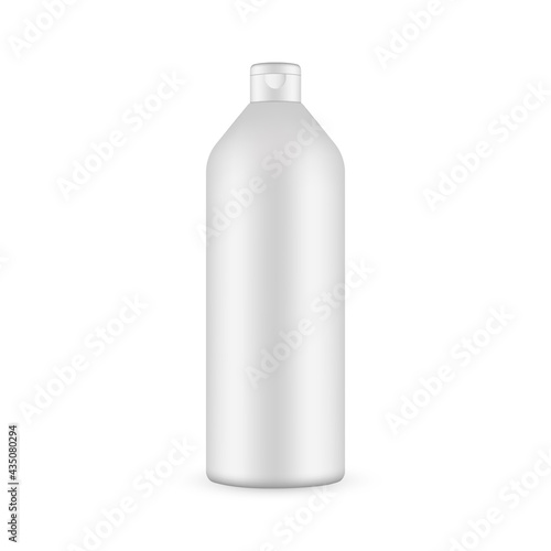 Shampoo Bottle Mockup Isolated on White Background. Vector Illustration
