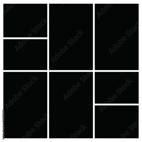 Photo frame templates collage
