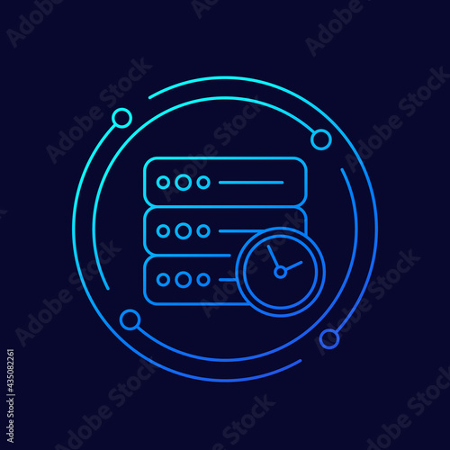 server response time line vector icon