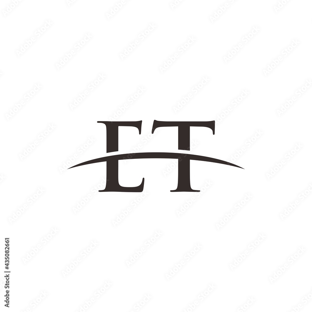 Initial letter ET, overlapping movement swoosh horizon, company logo design inspiration Initial letter ET, overlapping movement swoosh horizon, company logo design inspiration