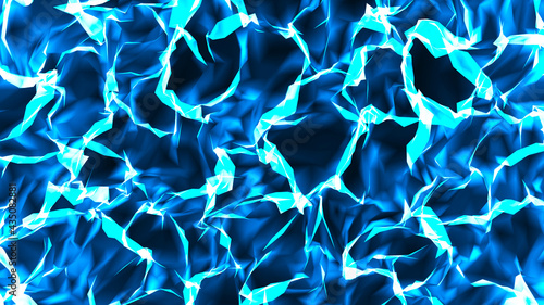 Loop animation of futuristic wave. Abstract technology background. Big data 3d vizualization. Connection structure. 3d rendering.