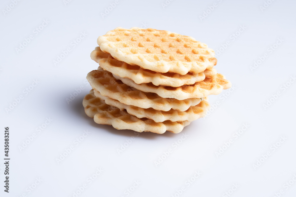waffles cookies on a white background waffles cookies on a white background