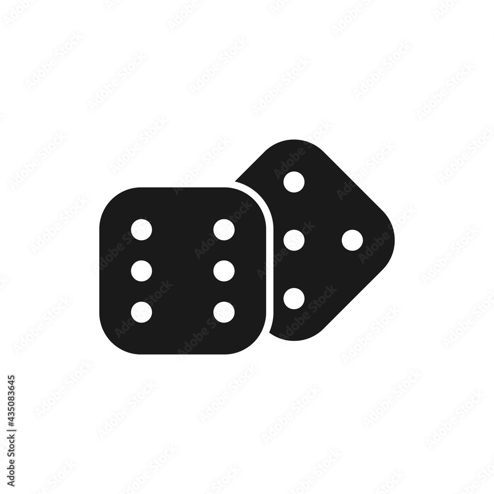 Dice cubes icon for mobile and web games UI design, gambling, chance games concept. Dice cubes icon for mobile and web games UI design, gambling, chance games concept.