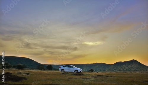 White car in Mountains © Sumedh