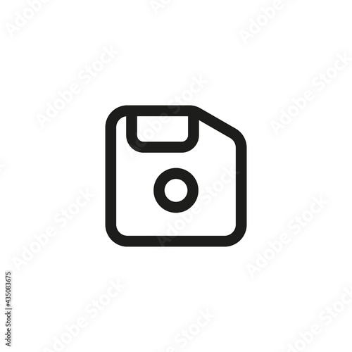 Floppy disk icon in line design style. Usage for web and mobile UI design.
