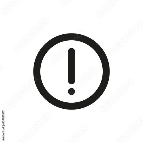 Exclamation icon. Alert, error or warning sign for web and mobile app UI design.