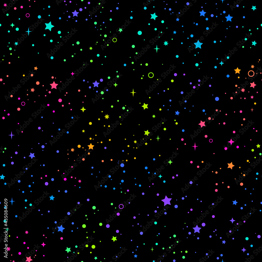 seamless background with bright rainbow stars Stock Vector Adobe Stock