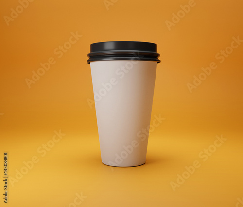 coffee cup mockup. 3d illustration