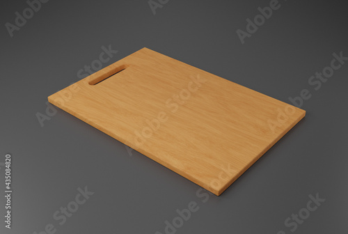 wood cutting board. 3d illustration