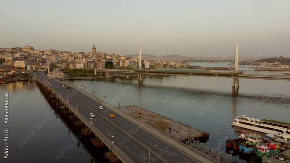 Turkey, Istanbul flight with a drone over the city, mosque, houses, Istanbul landmarks Turkey, Istanbul flight with a drone over the city, mosque, houses, Istanbul landmarks