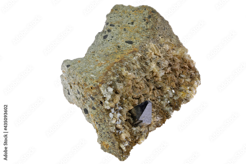 anatase from Pakistan isolated on white background anatase from Pakistan isolated on white background