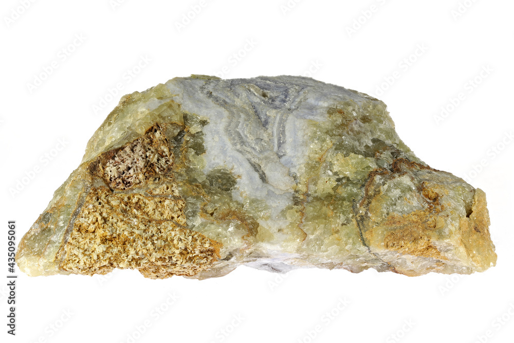chalcedony from South Africa isolated on white background chalcedony from South Africa isolated on white background