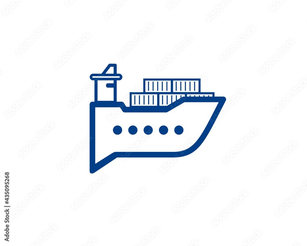 shipping chat bubble simple logo shipping chat bubble simple logo