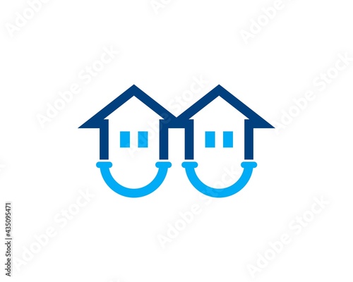 simple smile real estate vector