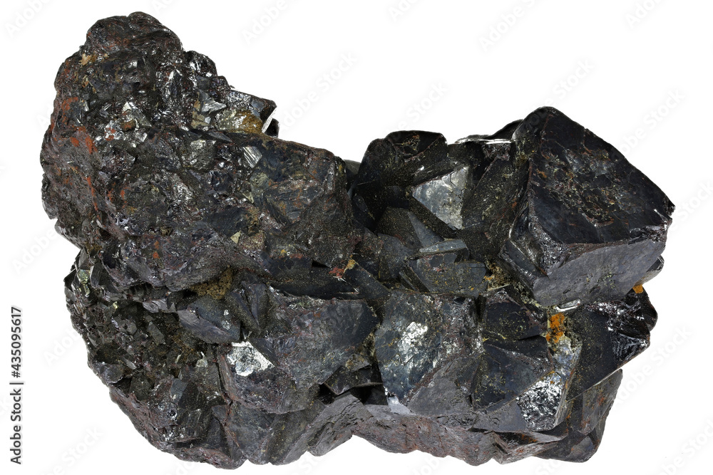 cuprite crystal cluster from Rubtsovsk Mine, Russia isolated on white background cuprite crystal cluster from Rubtsovsk Mine, Russia isolated on white background