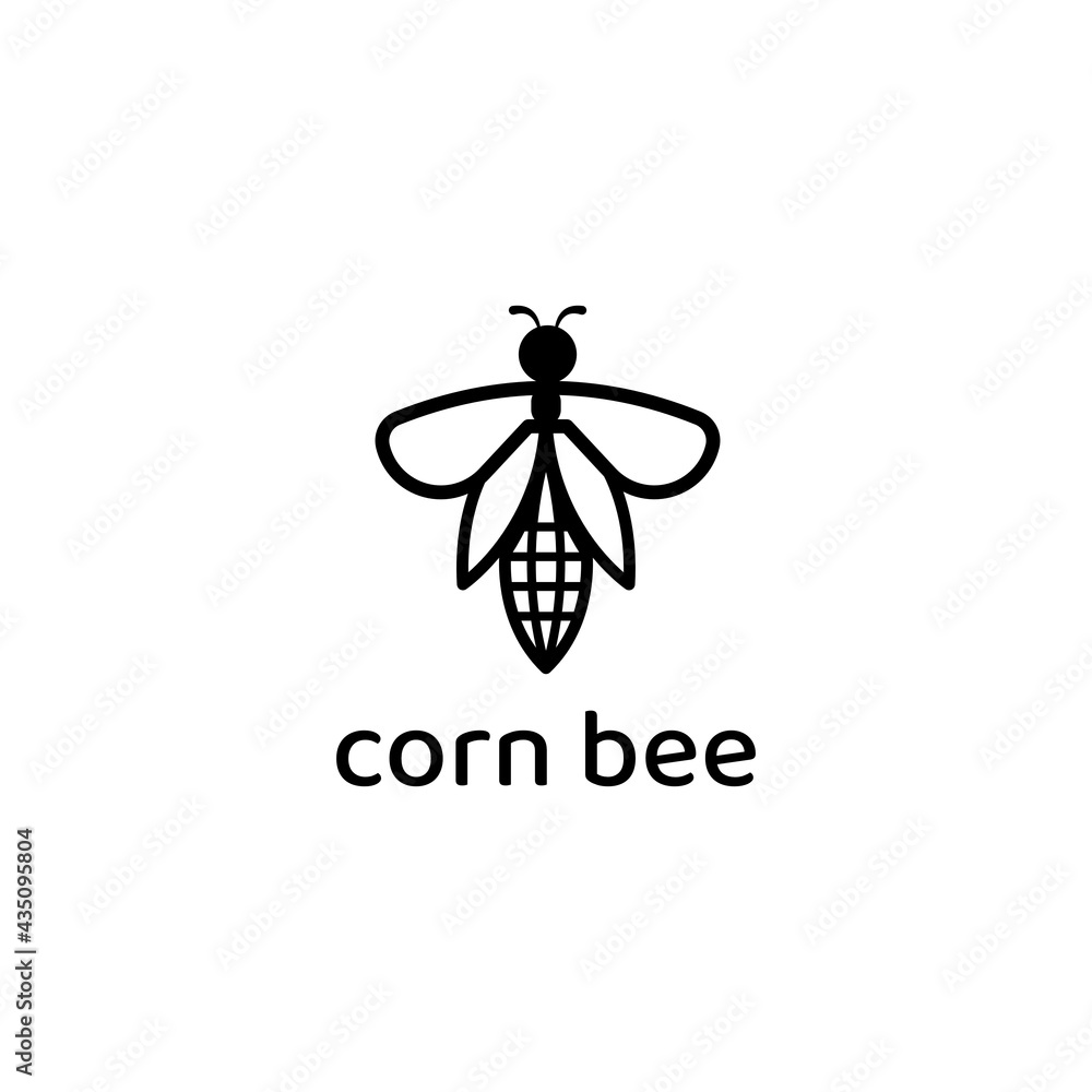 corn bee. combination vector design corn bee. combination vector design