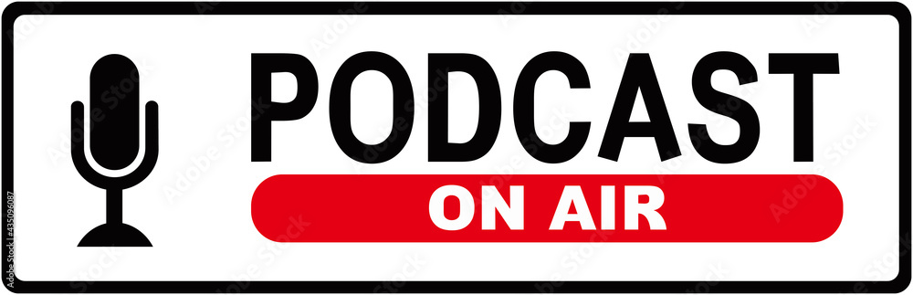 MICROPHONE SIMBOL AND PODCAST ON AIR MICROPHONE SIMBOL AND PODCAST ON AIR