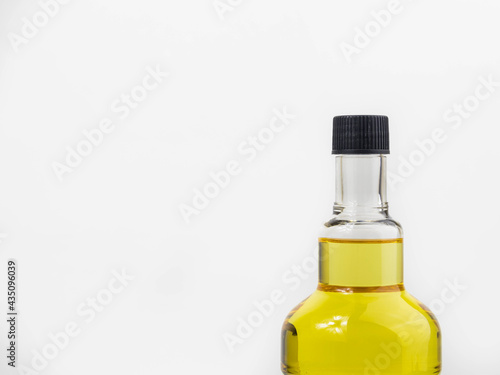 Clear plastic bottle The inside contains a clear yellow liquid, part of the liquid that can be added to the fuel tank of diesel vehicles. Make the burning better.