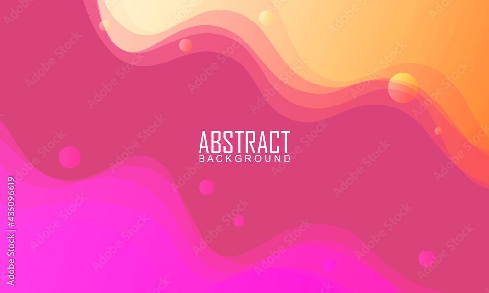 Pink and yellow gradient transparent wave shape background. Abstract background. Vector.