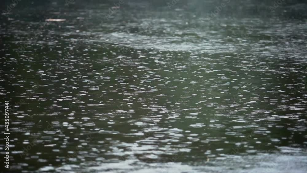 drizzle rain over warm water cold autumn evening drizzle rain over warm water cold autumn evening