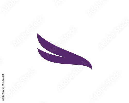 simple wing logo vector