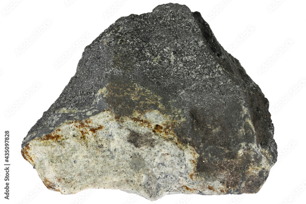 magnetite from Kiruan, Sweden isolated on white background magnetite from Kiruan, Sweden isolated on white background