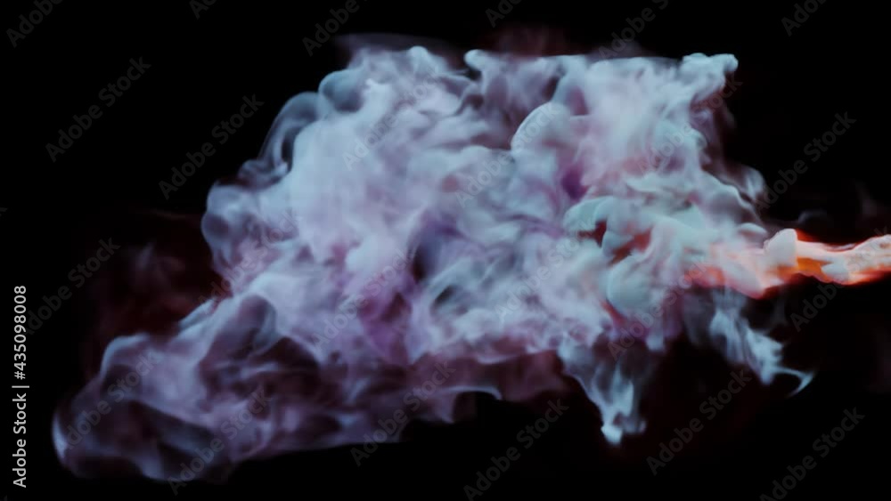 colorful smoke stream on a black studio background can be separated or used continuously. smoke cloud puff, Inky cloud swirling flowing underwater, thick smoke, high density and turbulence, 3d render colorful smoke stream on a black studio background can be separated or used continuously. smoke cloud puff, Inky cloud swirling flowing underwater, thick smoke, high density and turbulence, 3d render