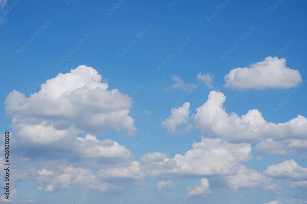 White clouds and blue sky on natural daylight background White clouds and blue sky on natural daylight background