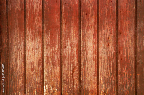 Red wooden planks wall