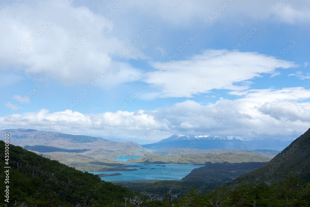 Lake Pehoe from French Valley, Torres del Paine, Chile