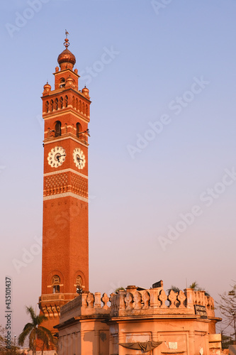 Lucknow ; Uttar Pradesh ; INDIA February 07, 2021, view Old Lucknow and clock tower photo
