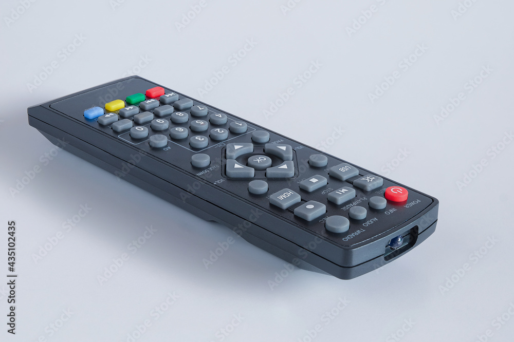 Universal Digital tv remote control on white background. Universal Digital tv remote control on white background.