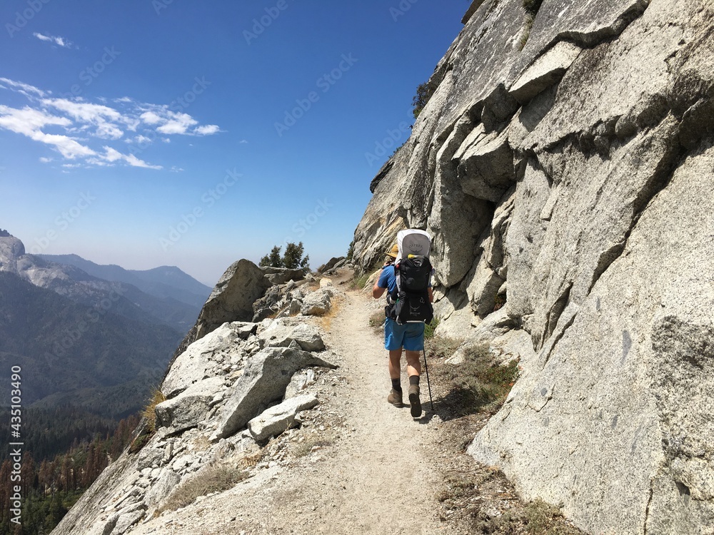 Soler hiker in Sequoia National Pack