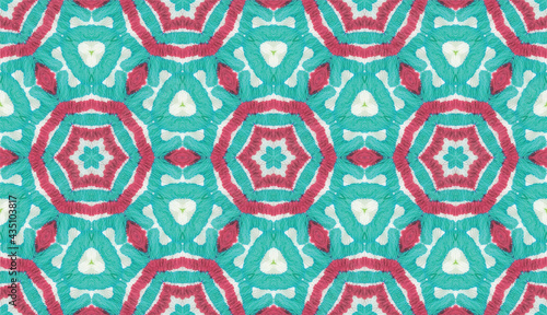Arabique Watercolor Seamless Pattern. Muslim Arabesque. Geometric Hand Painted Fashion Texture. Watercolor Brush Paint. Distressed Paint Brush Oriental Teal. Organic Geometric Male Summer Pattern.