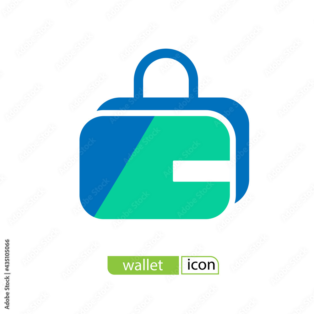 Wallet Icon in trendy flat style isolated on grey background. Wallet symbol for your web site design, logo, app, UI. Vector illustration Wallet Icon in trendy flat style isolated on grey background. Wallet symbol for your web site design, logo, app, UI. Vector illustration