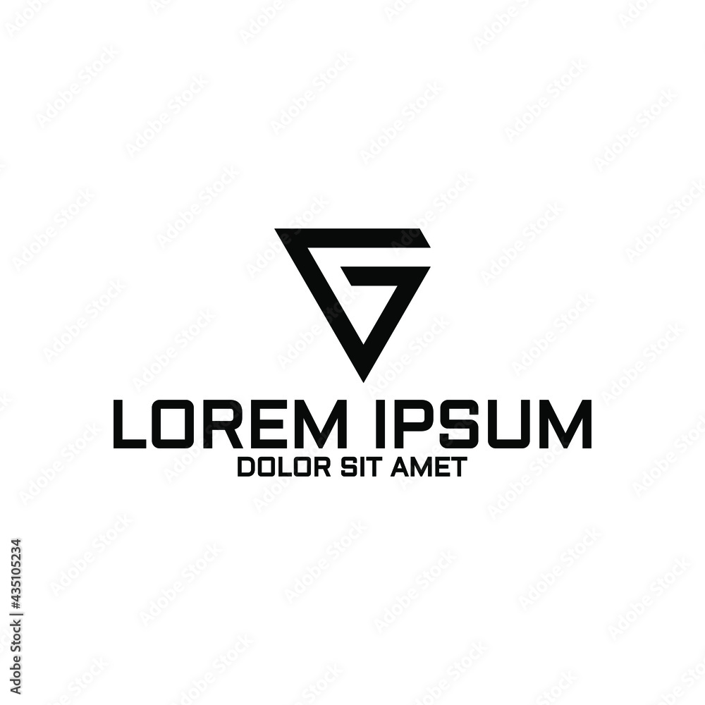 Creative, simple and elegant Initial letter G triangle logo template in flat design monogram illustration, business company Creative, simple and elegant Initial letter G triangle logo template in flat design monogram illustration, business company