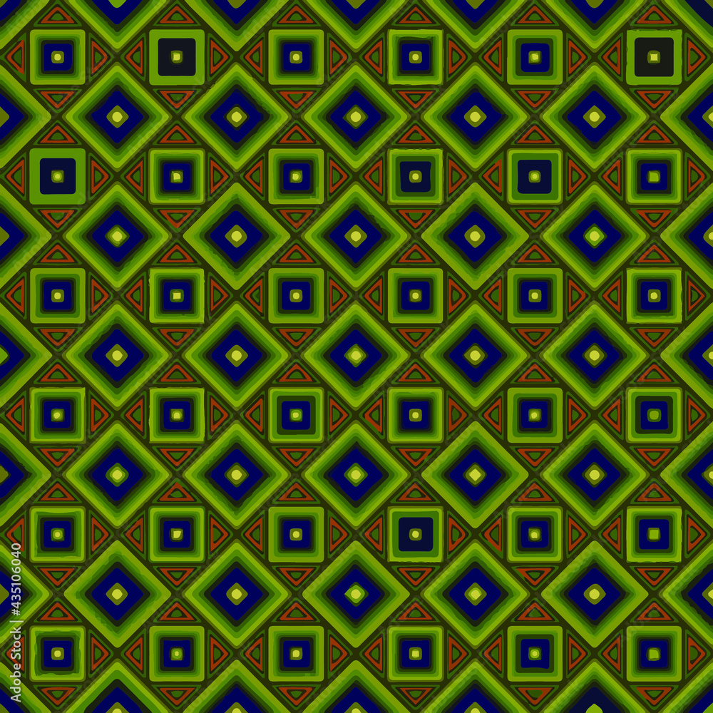 Seamless vector pattern in geometric ornamental style.