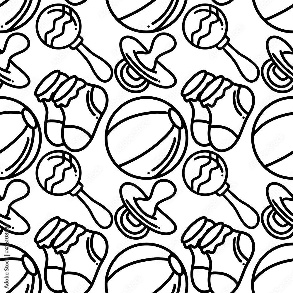 doodle set of baby stuff hand drawing doodle set of baby stuff hand drawing