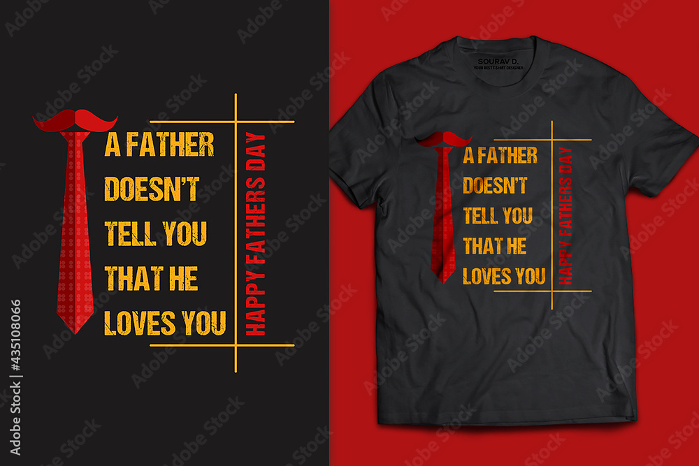Fototapeta premium Father's day t-shirt design template
