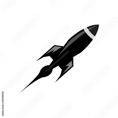 Rocket Illustration Isolated on white background